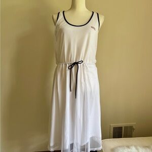 Hunter for Target White and Black Trim Midi Dress